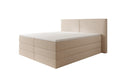 Box spring bed Ophelia with lift-up storage in teddy bouclé