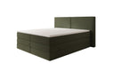 Box spring bed Ophelia with lift-up storage in teddy bouclé