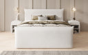 Box spring bed Liana II with lift-up storage in velvet