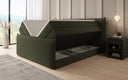 Box spring bed Liana II with lift-up storage in teddy bouclé