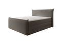Box spring bed Liana II with lift-up storage in teddy bouclé