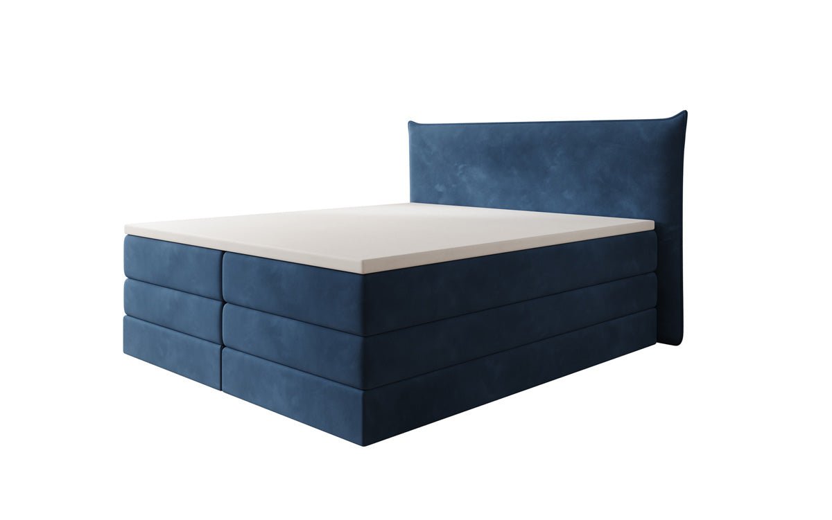 Box spring bed Liana with lift-up storage in velvet