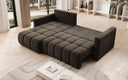Designer Ecksofa Beatrice mit Schlaf- und Klappfunktion in Samt
