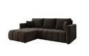 Designer Ecksofa Beatrice mit Schlaf- und Klappfunktion in Samt