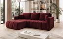 Designer Ecksofa Beatrice mit Schlaf- und Klappfunktion in Samt