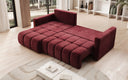 Designer Ecksofa Beatrice mit Schlaf- und Klappfunktion in Samt