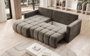 Designer Ecksofa Beatrice mit Schlaf- und Klappfunktion in Samt