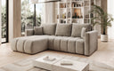 Designer Ecksofa Beatrice mit Schlaf- und Klappfunktion in Samt