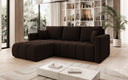 Designer Ecksofa Beatrice mit Schlaf- und Klappfunktion in Bouclé