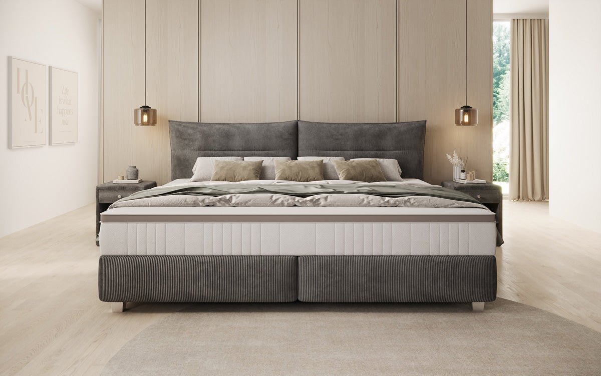 Familien Boxspringbett Aurelio in 220/240x200 in Cord