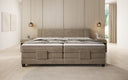 Family Box Spring Bed Noela 220/240x200 electrically adjustable in velvet