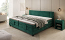 Family Box Spring Bed Noela 220/240x200 electrically adjustable in velvet