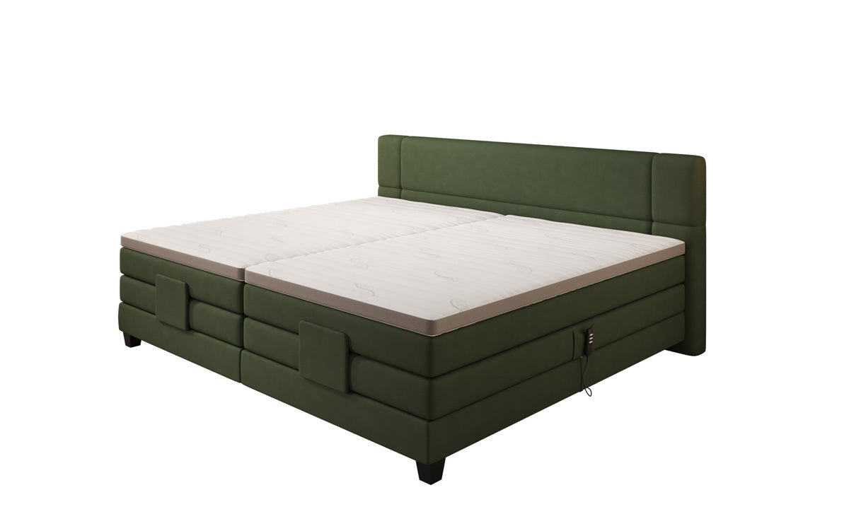 Family box spring bed Noela 220/240x200 electrically adjustable in fabric