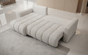 Designer Ecksofa Giulio mit Schlaf- und Klappfunktion in Bouclé