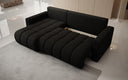 Designer Ecksofa Giulio mit Schlaf- und Klappfunktion in Bouclé