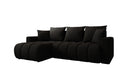 Designer Ecksofa Giulio mit Schlaf- und Klappfunktion in Bouclé