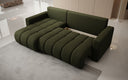 Designer Ecksofa Giulio mit Schlaf- und Klappfunktion in Bouclé