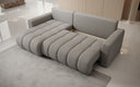 Designer Ecksofa Giulio mit Schlaf- und Klappfunktion in Bouclé