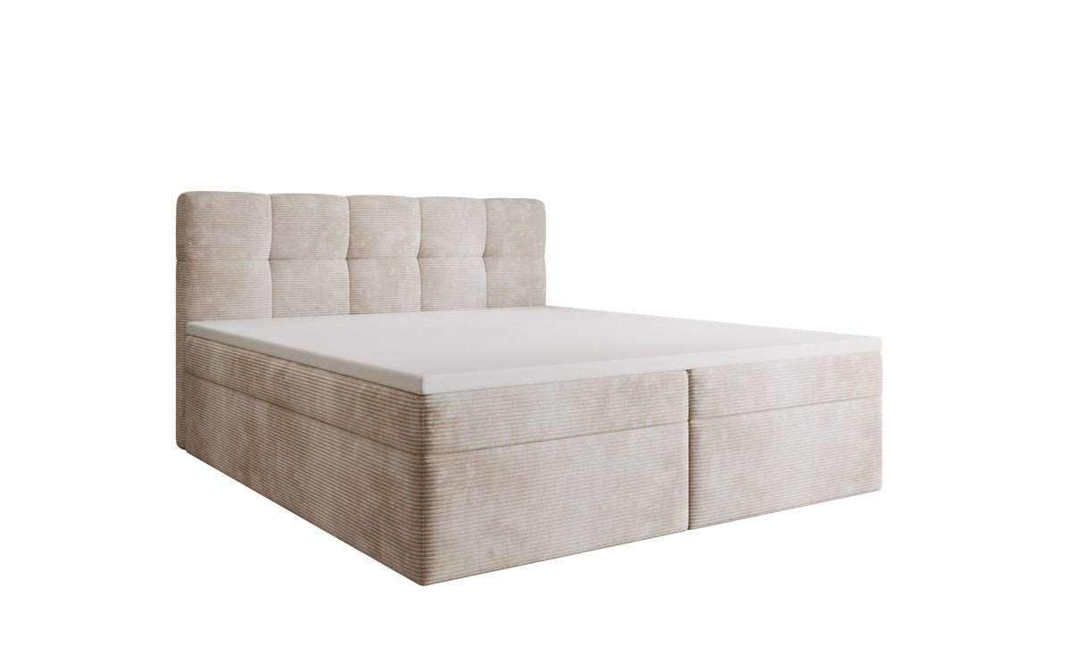 Boxspringbett Cozy II in Cord mit Stauraum