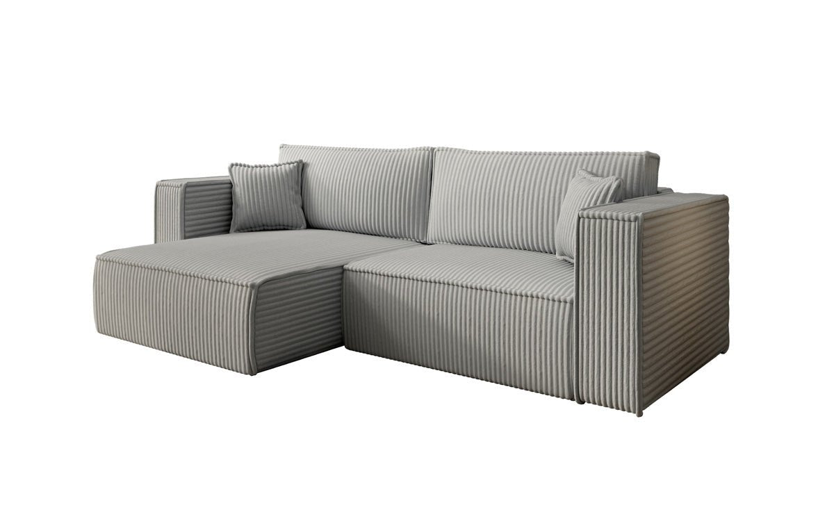 Designer sofa Paris in wide corduroy with sleeping and folding function