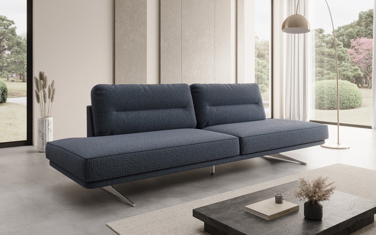Designer Sofa Torino 3 Sitzer Open in Bouclé
