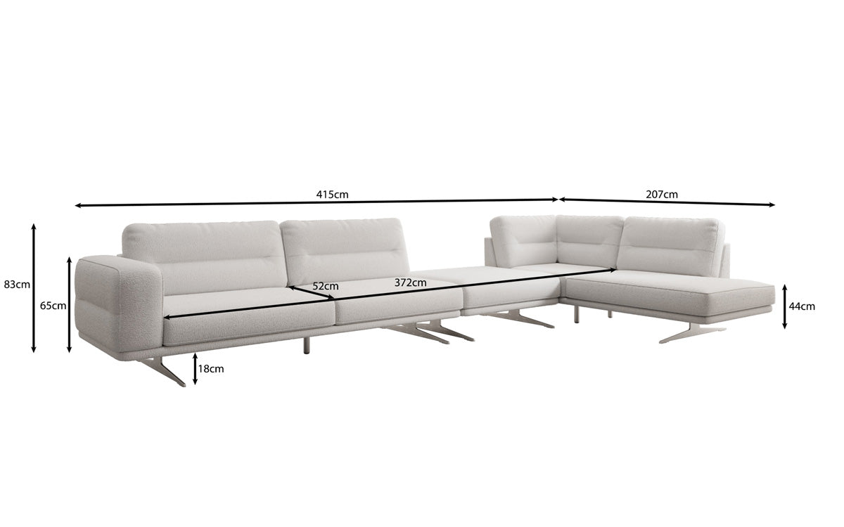 Designer Sofa Torino L Maxi in Bouclé