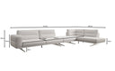 Designer corner sofa Torino Maxi in bouclé