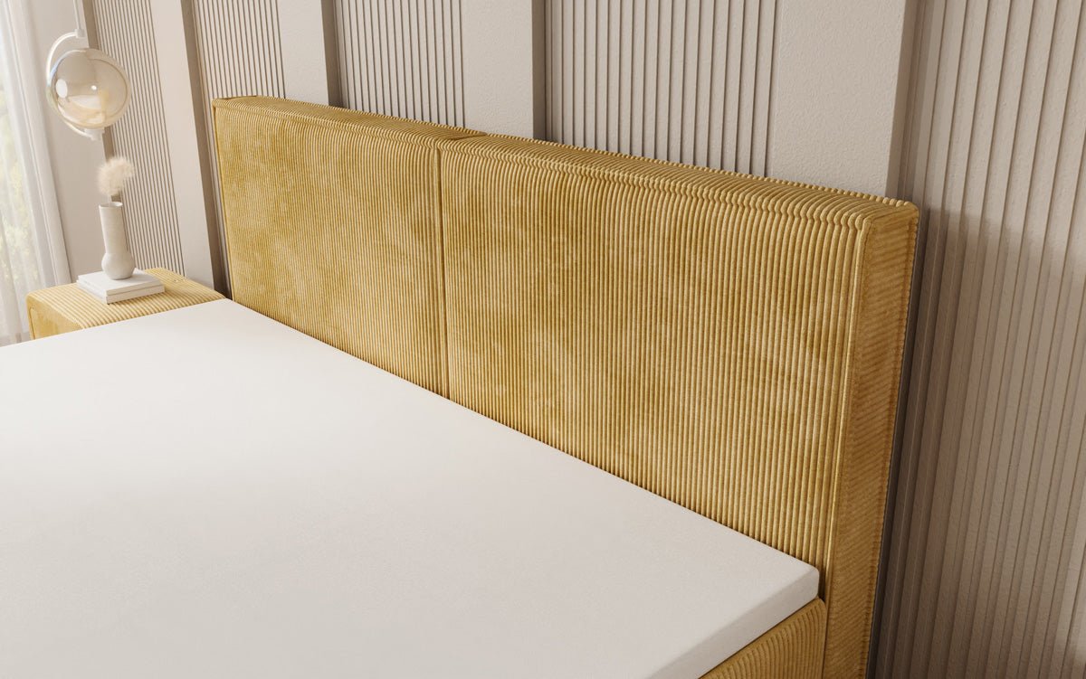 Boxspringbett Elara mit Schwebeoptik in Cord