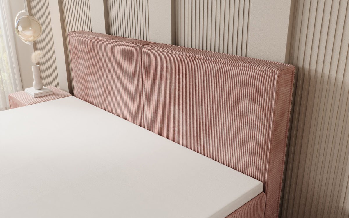 Boxspringbett Elara mit Schwebeoptik in Cord