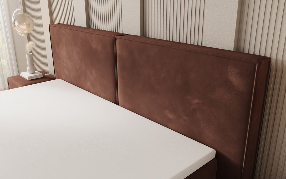 Boxspringbett Ophelia mit Schwebeoptik in Samt