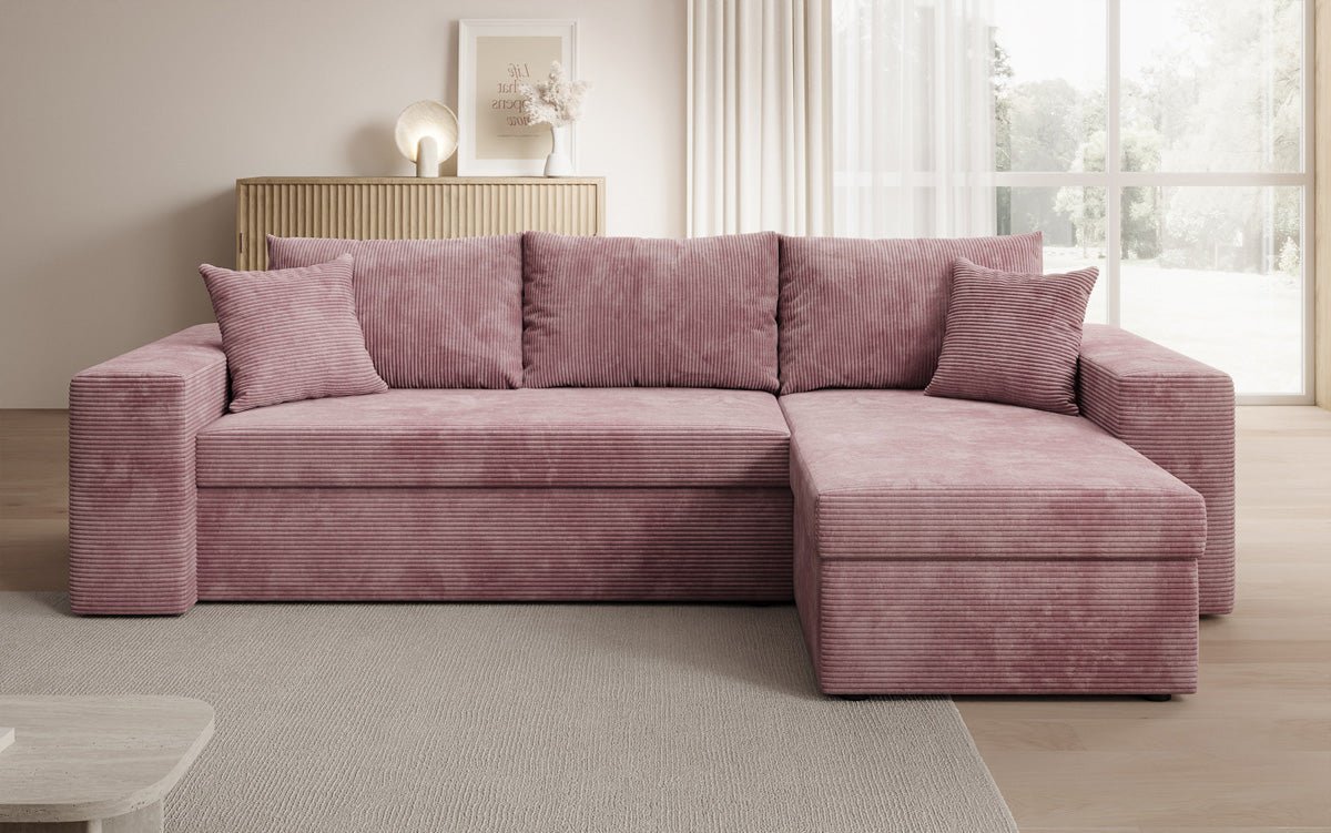 Designer Denver Cord Sofa with Sleeping and Folding Function