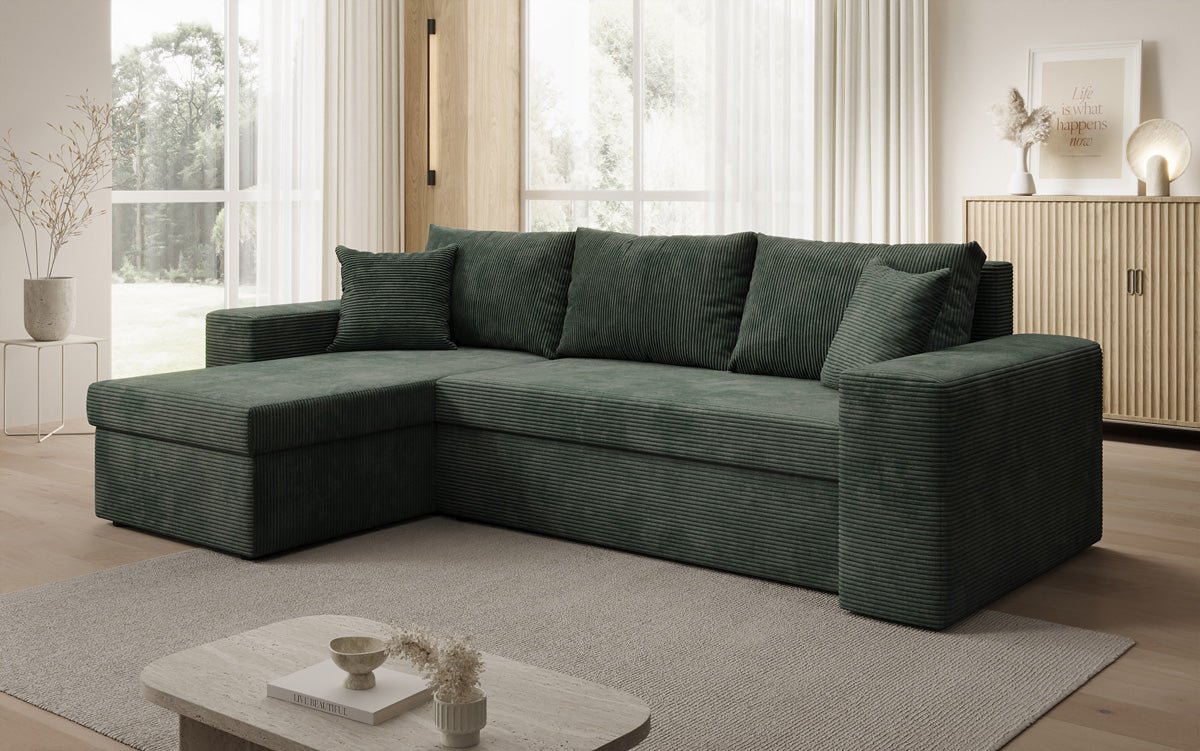 Designer Denver Cord Sofa with Sleeping and Folding Function