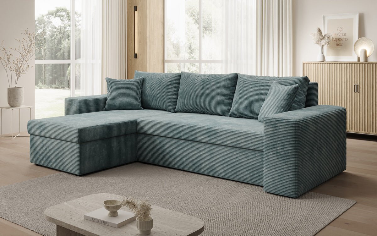 Designer Denver Cord Sofa with Sleeping and Folding Function