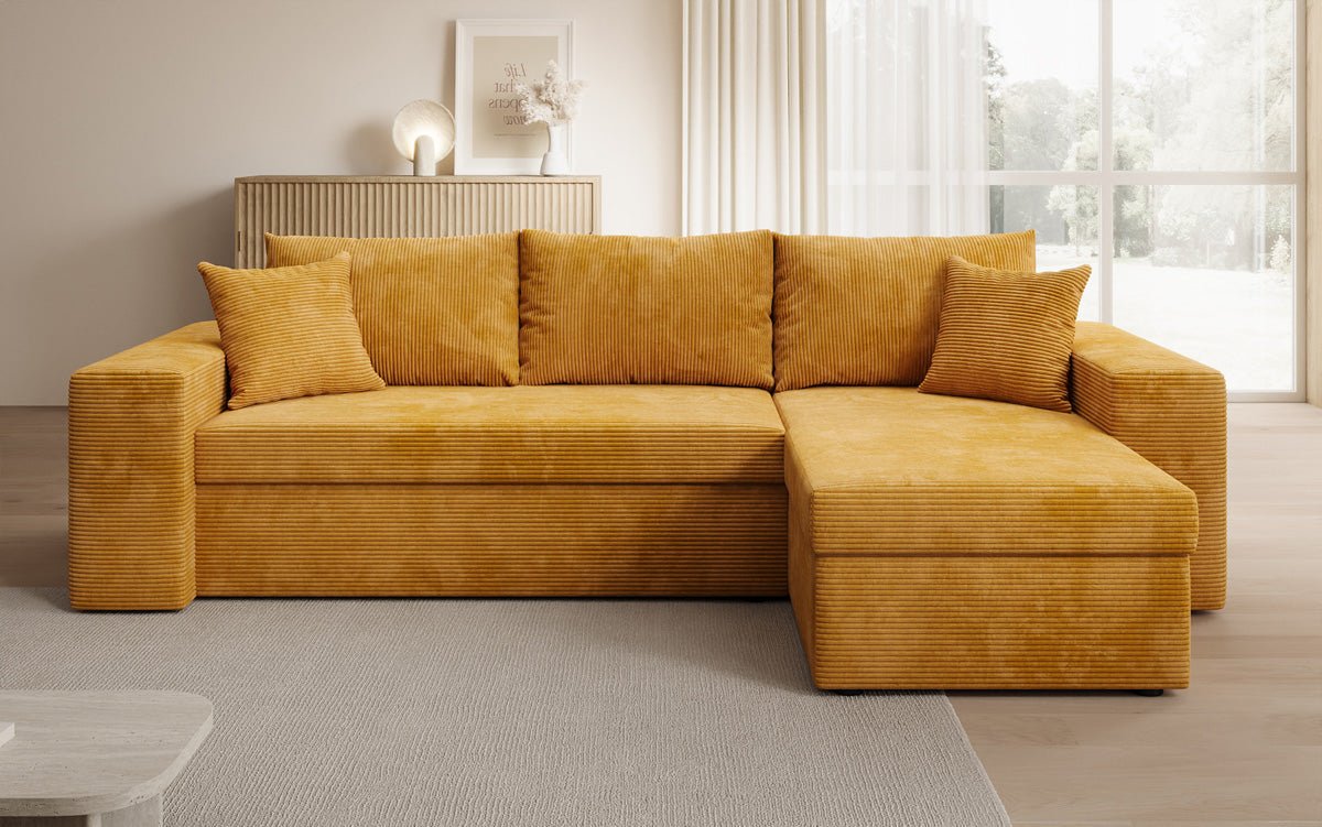 Designer Denver Cord Sofa with Sleeping and Folding Function