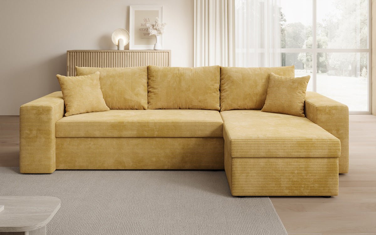 Designer Denver Cord Sofa with Sleeping and Folding Function