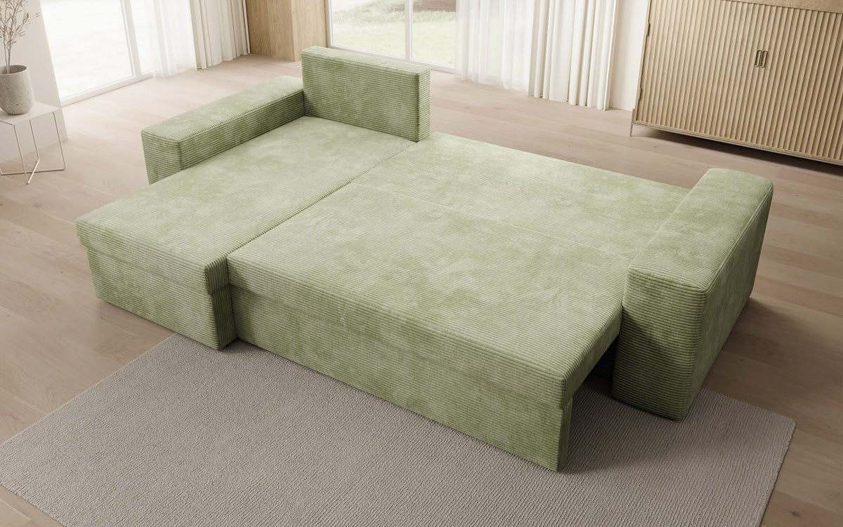 Designer Denver Cord Sofa with Sleeping and Folding Function