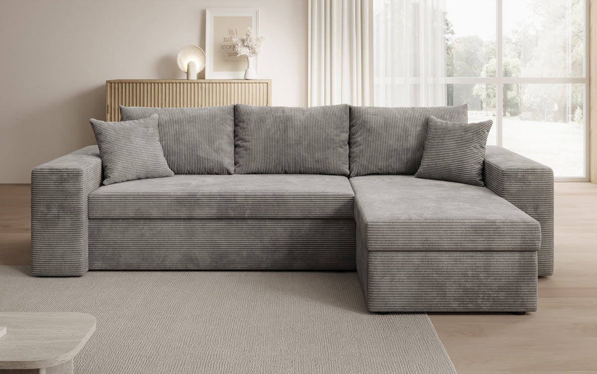 Designer Denver Cord Sofa with Sleeping and Folding Function