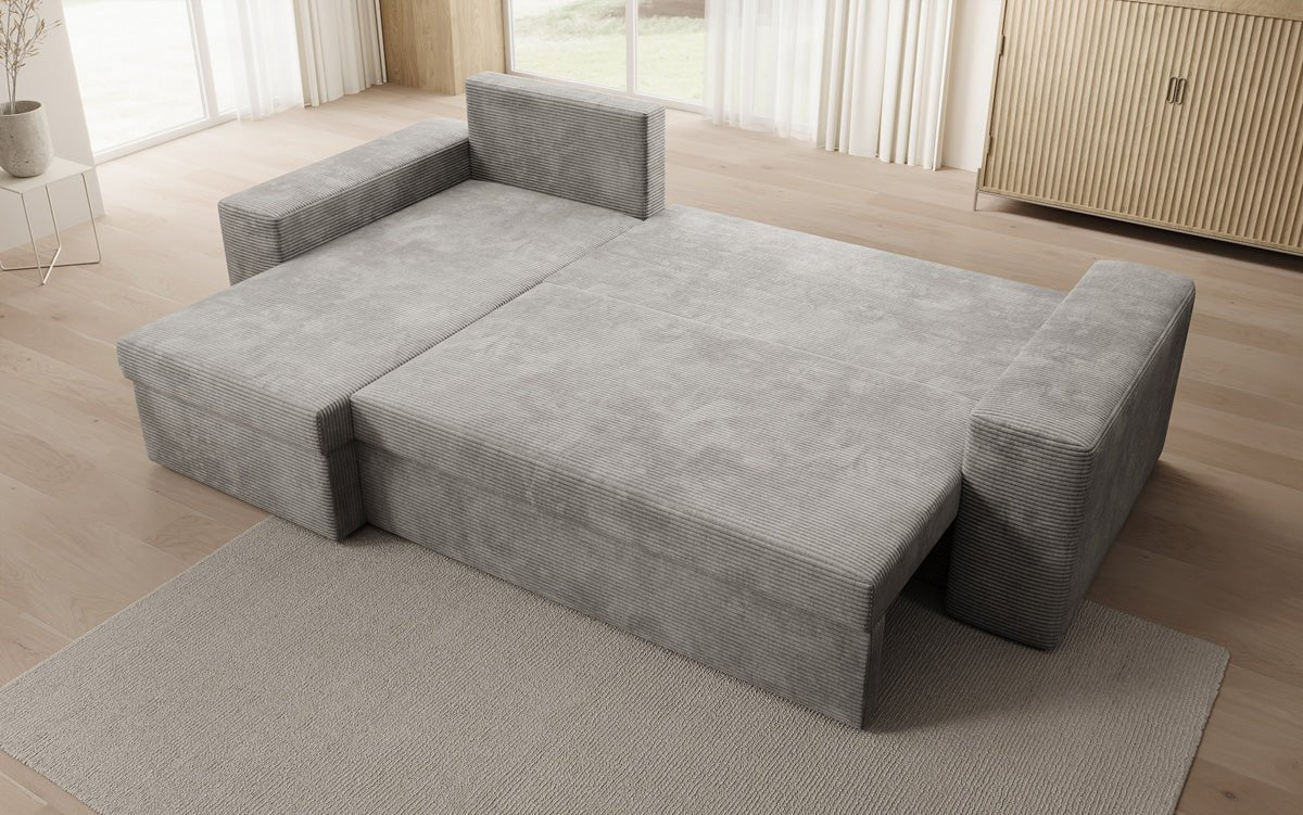 Designer Denver Cord Sofa with Sleeping and Folding Function
