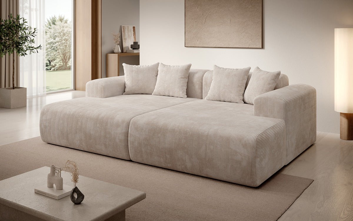 Designer Lounge Sofa Shelly in Corduroy