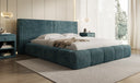 Designer Polsterbett Elise in Cord mit Stauraum