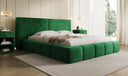 Designer upholstered bed Elise in velvet with storage