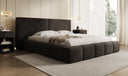 Designer upholstered bed Elise in velvet with storage