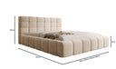 Designer Upholstered Bed Marshmallow in Velvet with Storage Space