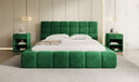 Designer Upholstered Bed Marshmallow in Velvet with Storage Space