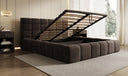 Designer Upholstered Bed Marshmallow in Velvet with Storage Space