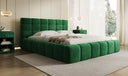 Designer Upholstered Bed Marshmallow in Velvet with Storage Space