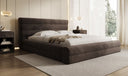 Designer Polsterbett Maren in Samt mit Stauraum