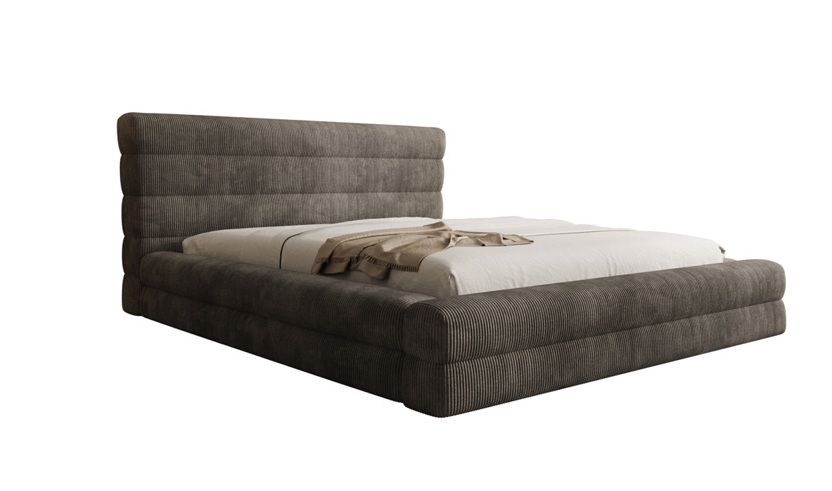Designer Polsterbett Maren Cord mit Stauraum