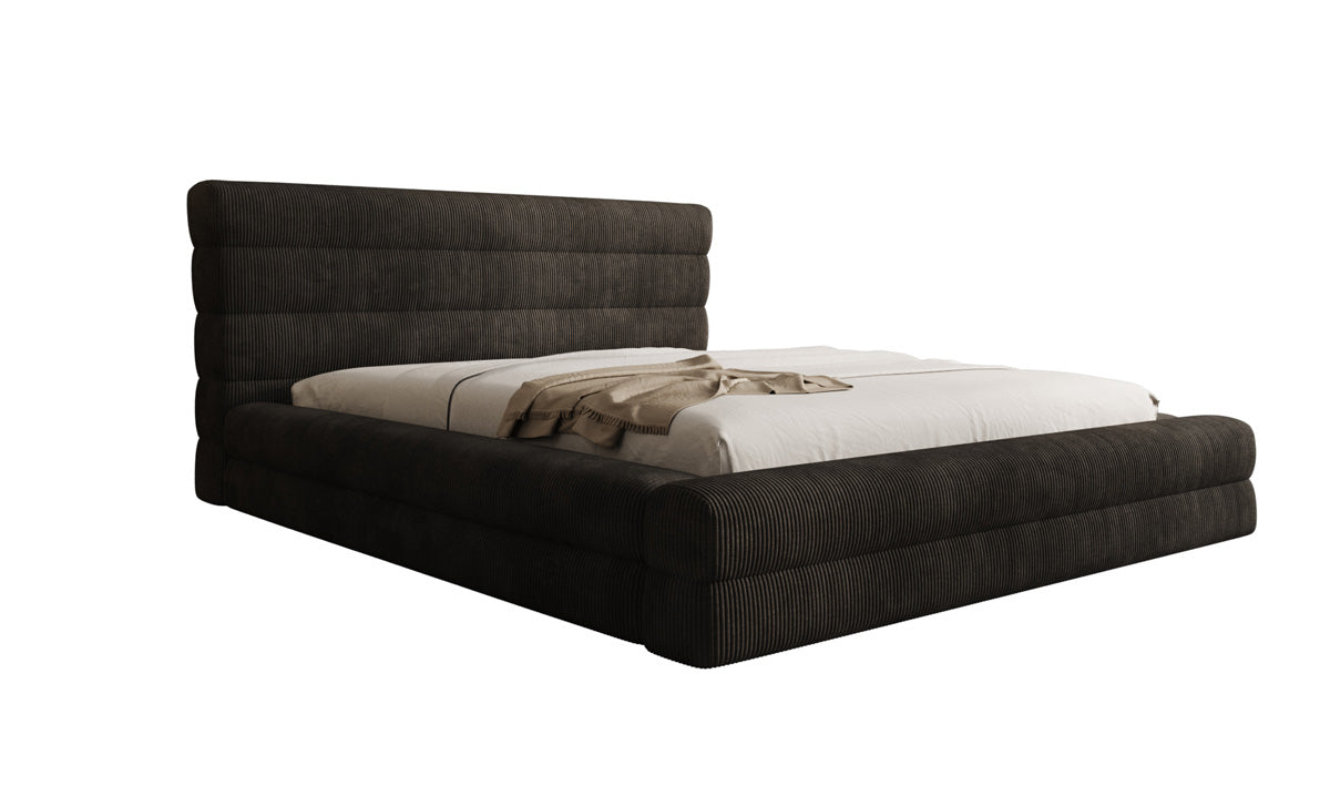 Designer Polsterbett Maren Cord mit Stauraum
