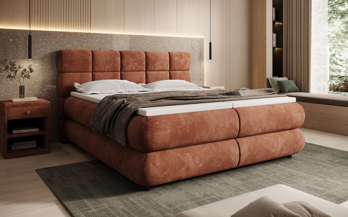 Boxspringbett Relana - elektrisch verstellbar in Cord